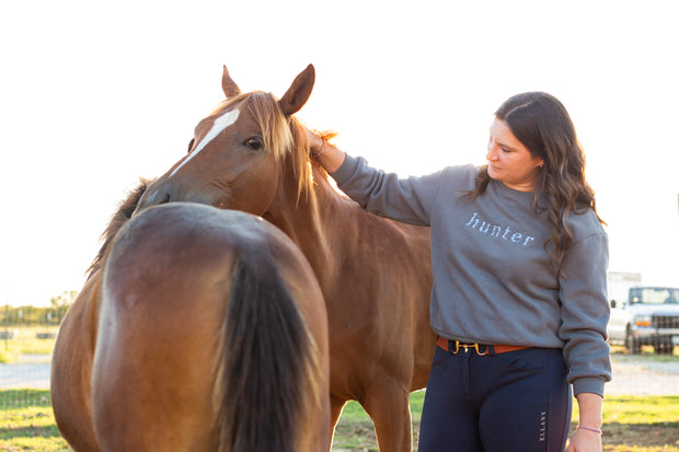 Grey "HUNTER" Sweatshirt - Blue Ombre