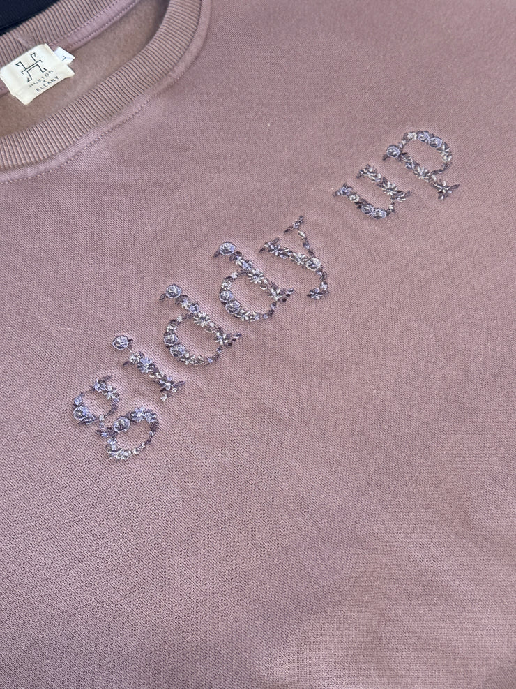 Giddy Up - Lavender Equestrian Sweatshirt