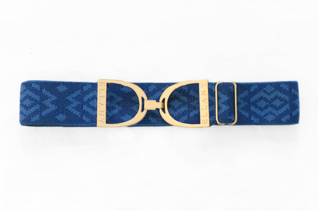 Royal Tribal - 1.5" Gold Stirrup Elastic Belt