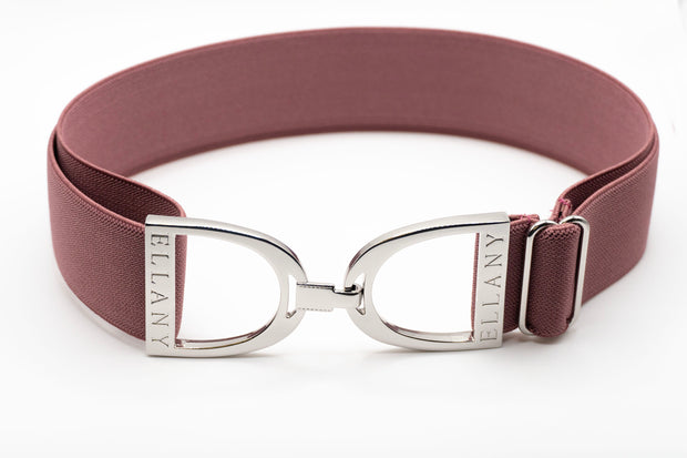 Berry - 1.5" Silver Stirrup Elastic Belt