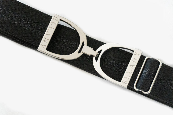 Dark Horse - 1.5" Silver Stirrup Elastic Belt