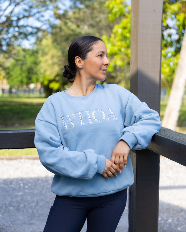 Whoa - Sky Blue Equestrian Sweatshirt