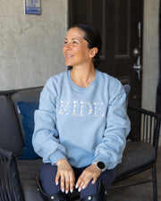 Ride - Sky Blue Equestrian Sweatshirt