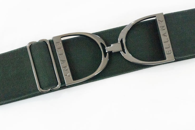 Forest - 2" Gunmetal Stirrup Elastic Belt