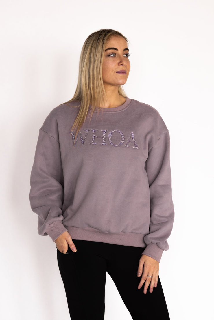 Whoa - Lavender Equestrian Sweatshirt