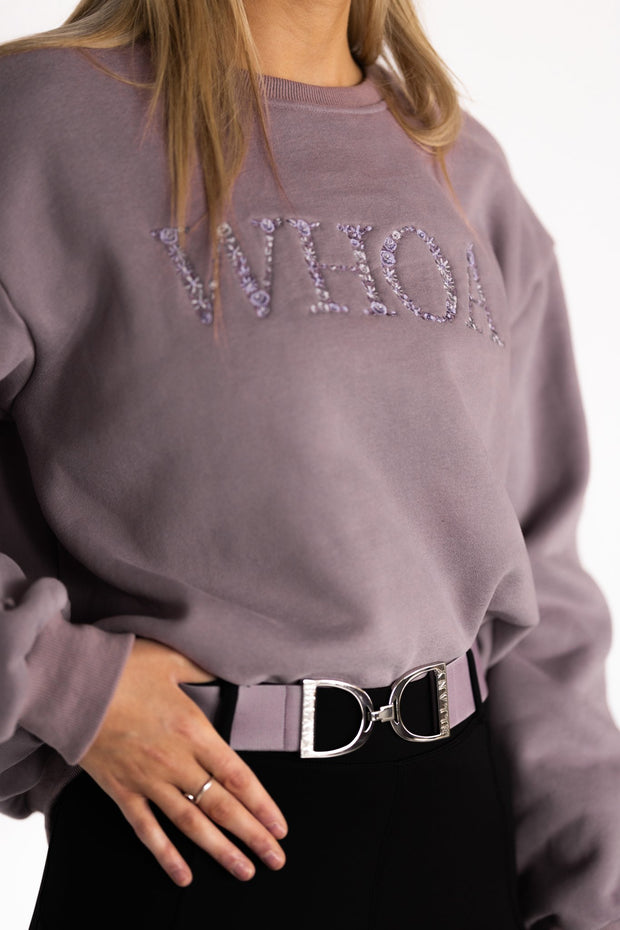Whoa - Lavender Equestrian Sweatshirt