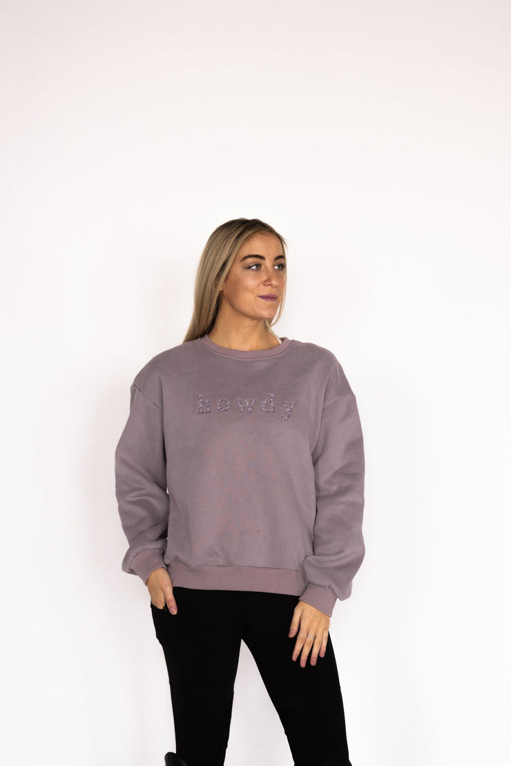 Howdy - Lavender Equestrian Sweatshirt