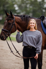 Grey "EVENTING" Sweatshirt - Blue Ombre