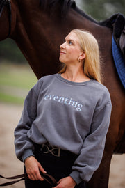 Grey "EVENTING" Sweatshirt - Blue Ombre