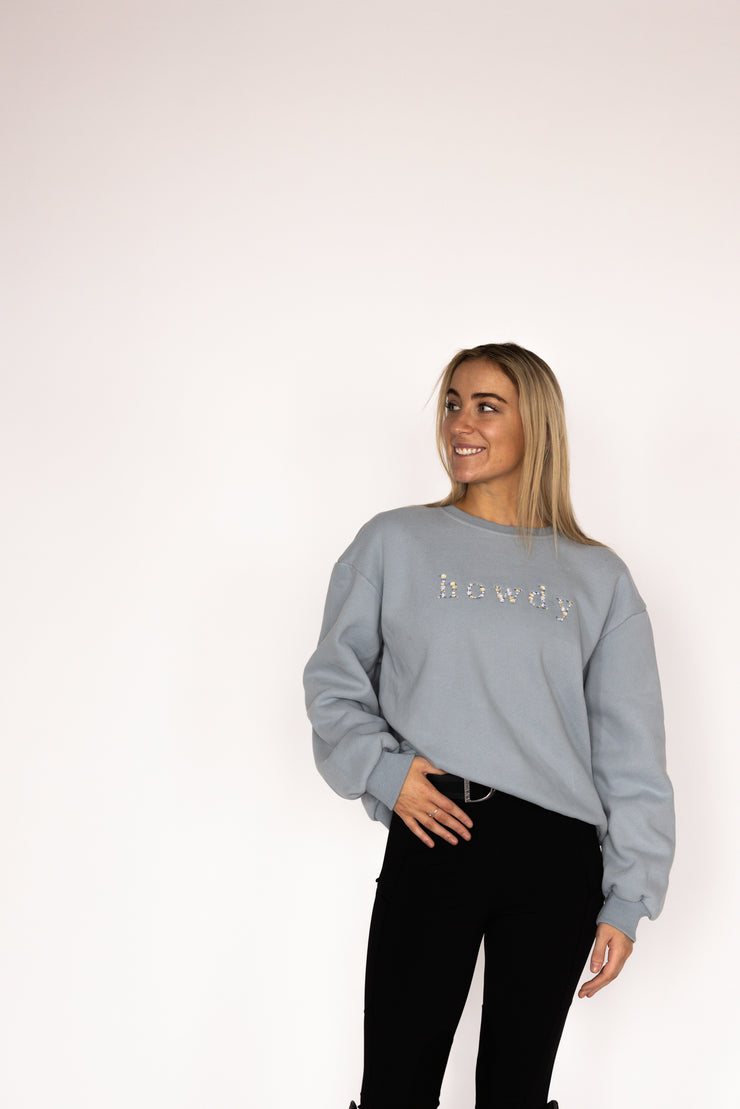 Howdy - Sky Blue Equestrian Sweatshirt