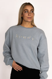 Howdy - Sky Blue Equestrian Sweatshirt