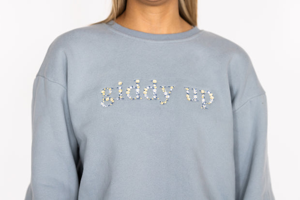 Giddy Up - Sky Blue Equestrian Sweatshirt