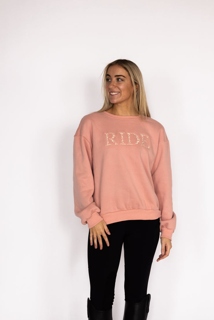 Ride - Peach Equestrian Sweatshirt