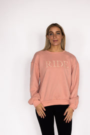 Ride - Peach Equestrian Sweatshirt