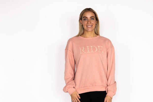 Ride - Peach Equestrian Sweatshirt