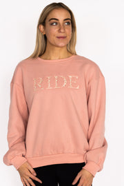 Ride - Peach Equestrian Sweatshirt