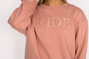 Ride - Peach Equestrian Sweatshirt