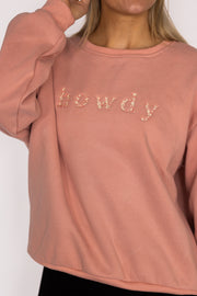 Howdy - Peach Equestrian Sweatshirt