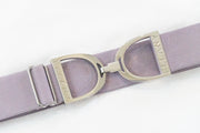 Lavender - 1.5" Silver Stirrup Elastic Belt