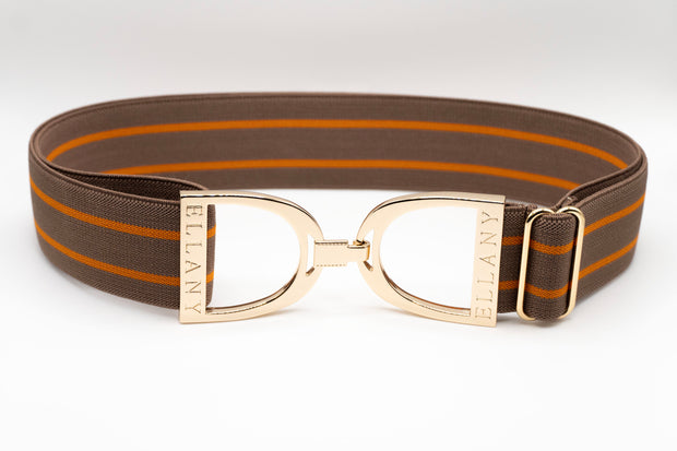Ophelia - 1.5" Gold Stirrup Elastic Belt