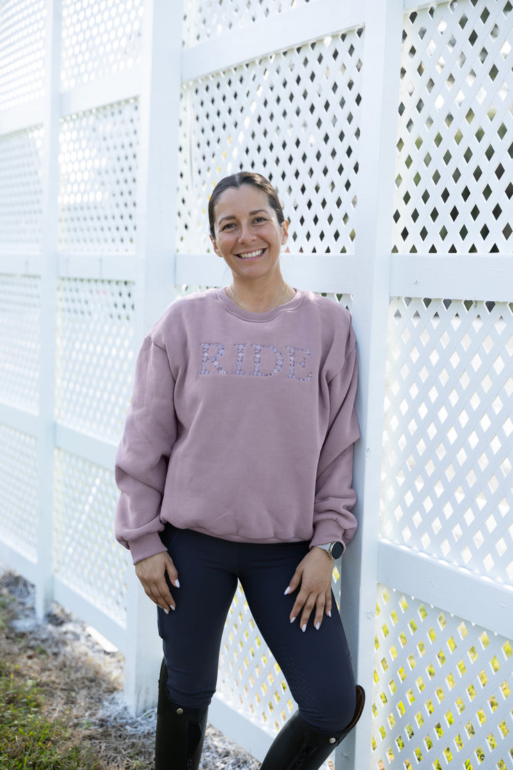 Ride - Lavender Equestrian Sweatshirt