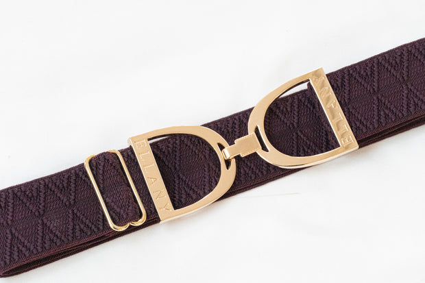 Bordeaux Dante - 1.5" Gold Stirrup Elastic Belt