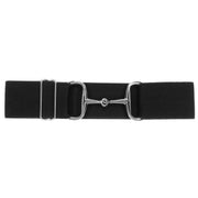 Black - 2" Silver Snaffle Elastic Belt