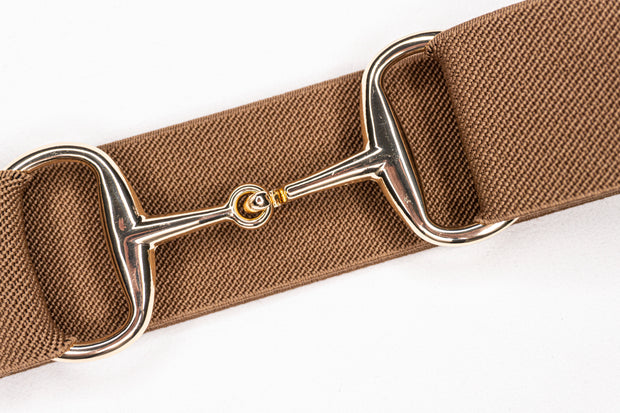 Toffee - 1.5" Gold Snaffle Elastic Belt